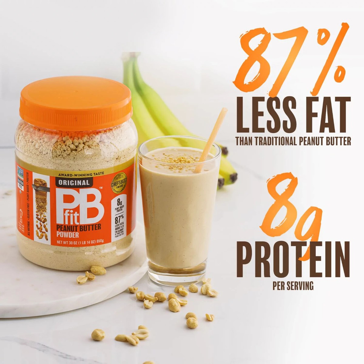PBfit Peanut Butter Powder - 87% Less Fat And High Protein - View #11