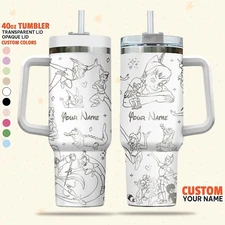 Custom Disney Neverland Peter Pan Tumbler, Disney Characters Laser Engraved 40oz