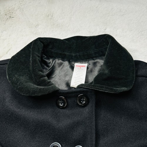 Gymboree Dress Coat Girls 8 Long Wool Dressy Double Breasted Black Formal - Picture 3 of 11