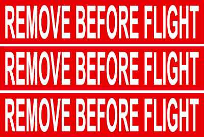 StickerTalk Remove Before Flight Stickers, 5 inches x 1 inches