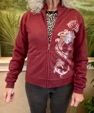 Harley Davidson Long Sleeve Sweat Shirt by VF Imagewear, Women’s XS - Rust Red