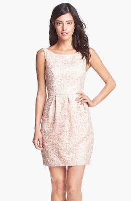 Aidan Mattox Lace Sheath Dress Sz 2 Pink | eBay Aidan Mattox Lace Sheath Dress Sz 2 Pink | eBay