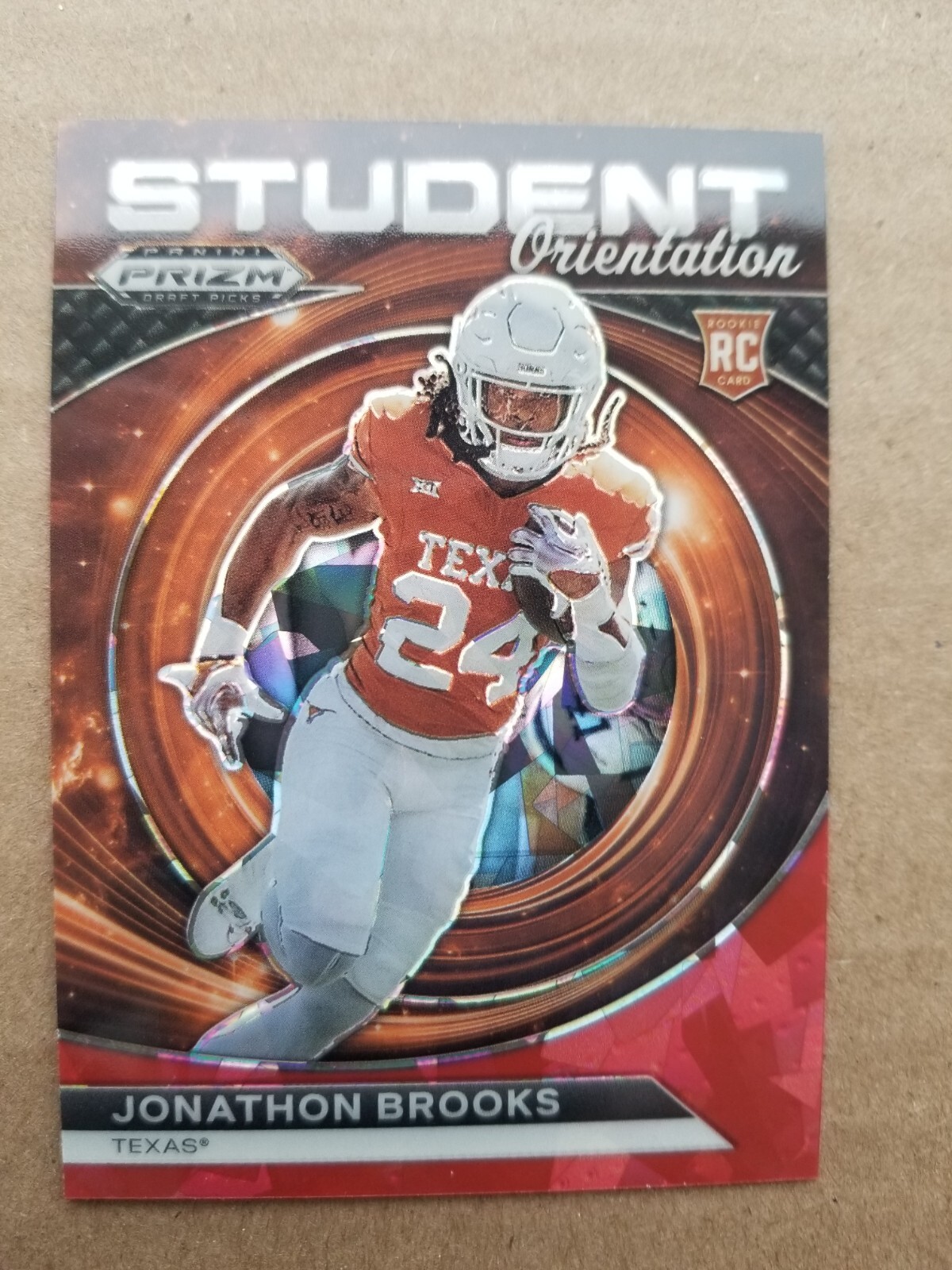 2024 Panini Prizm Draft Picks Jonathon Brooks Student Orientation Red Ice #SO-JB