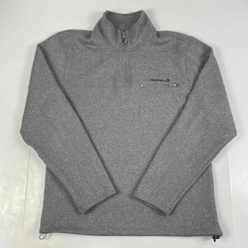 merrell 1/4 zip long sleeve pullover lined ski outdoors sweater