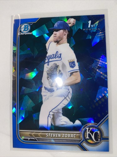 2022 Bowman Chrome Draft Sapphire Edition Steven Zobac #BDC-101 0428 - Picture 2 of 6