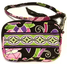 NEW RETIRED VERA BRADLEY WRISTLET Purple Punch Pattern Change Purse Wallet 