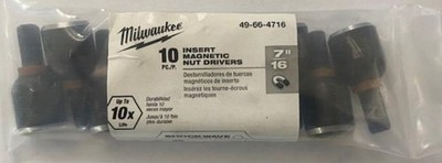 Milwaukee 49-66-4716 SHOCKWAVE 7/16 in. Insert Nut Driver Set (10 Pk)