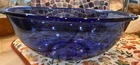 Pyrex Glass Blue Lagoon Watercolor Mixing Bowl 4 Quart 326 Swirl Cobalt USA