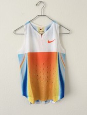 RARE Nike 2025 Pro Elite Team Singlet White Blue Orange Made In USA Sz Small