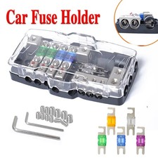 1Stk Auto Audio Stereo ANL 4Schaltung Sicherung Halter 2x0/4GA in 4x4/8GA heraus