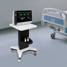 Beauty Cart With Side Box Oral Trolley Sch&ouml;nheitswagen Mit Tablett-schwarz Und