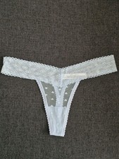 Knickers Panties Size S blue Lace Soft Cotton Feel Thongs😊New Super Cute