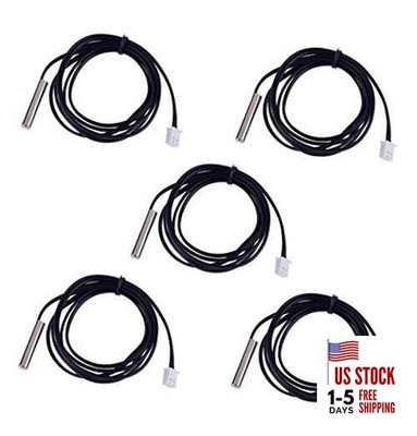  5pcs NTC Temperature Sensor 100K 1% NTC B3950 Waterproof Probe Thermistor 