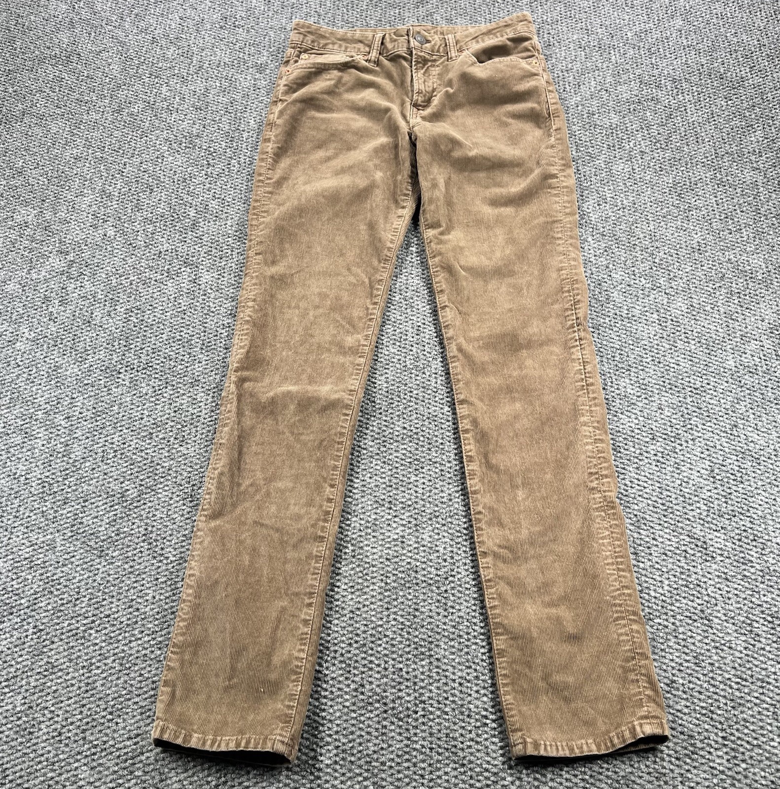 American Eagle Flex Corduroy Pants Men 30x34 Brown Stretch Casual Preppy