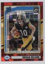 2024 Donruss Rated Rookie Optic Preview Red Pandora Prizm Roman Wilson #348 1sj2