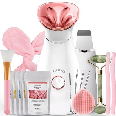 Colorfarm Facial Steamer Nano Ionic: Face Steamer Home Spa Kit Deep Cleaning ...