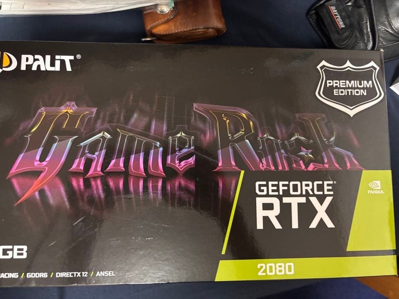 Palit rtx2080 8GB Graphics Card Untested Original Box Manual Driver Disc