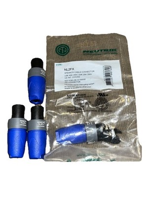 Lot of 4 Neutrik NL2FX Speakon Cable Connectors