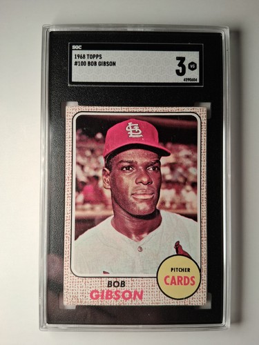 Bob Gibson #100 1968 Topps card