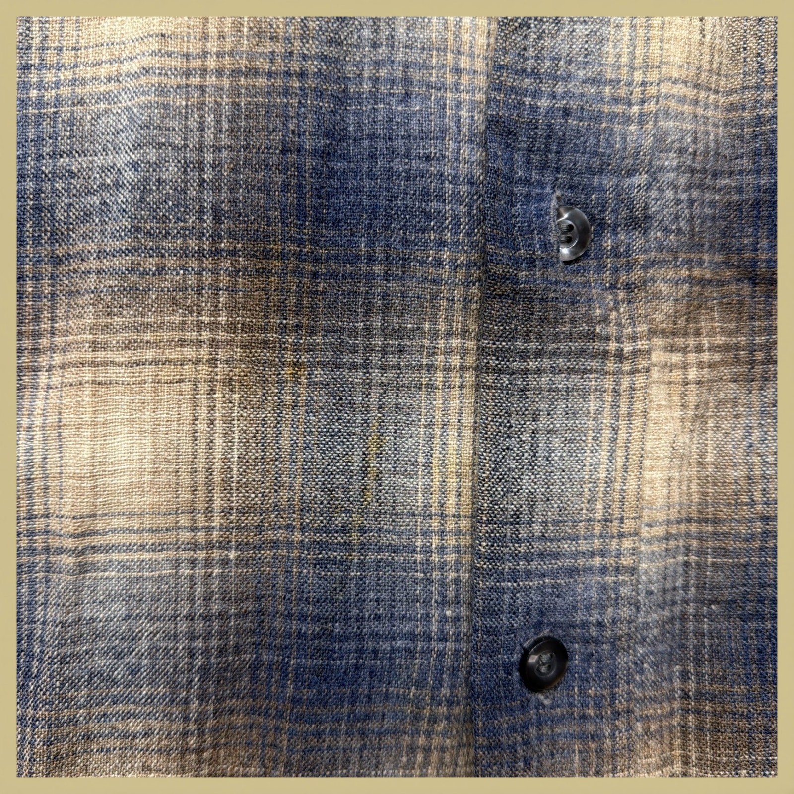 Vintage Pendleton Shadow Plaid  70s Wool Button D… - image 3