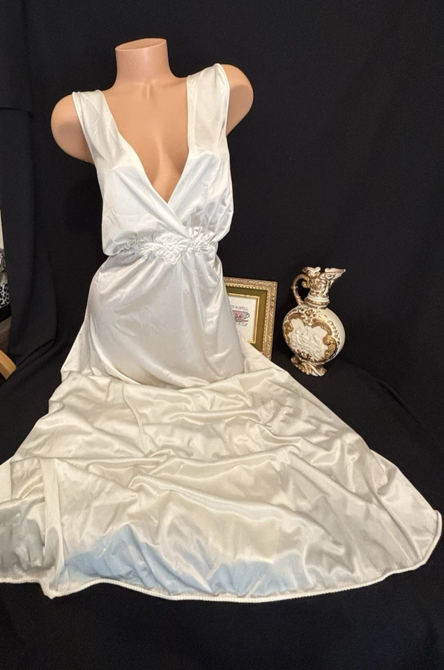 De colección Vestido Camisón Esmerilado Sedoso Camisón Vestido Negligee Vestido Suave Sedoso Foto 4 de 4