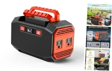 200w Power Station, Portable Solar Generator 36000mAh/133Wh with 110v AC 