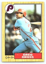 1987 O-Pee-Chee **C** Greg Gross Philadelphia Phillies #338