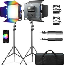 P80 LED Video Lighting Kit with APP Control,10 Applicable Scenes RGB LED Video L