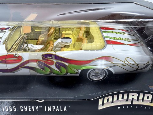 Revista Lowrider Impala Hotwheel Hotwheel blanca escala 1:18 personalizada rara - Imagen 5 de 8