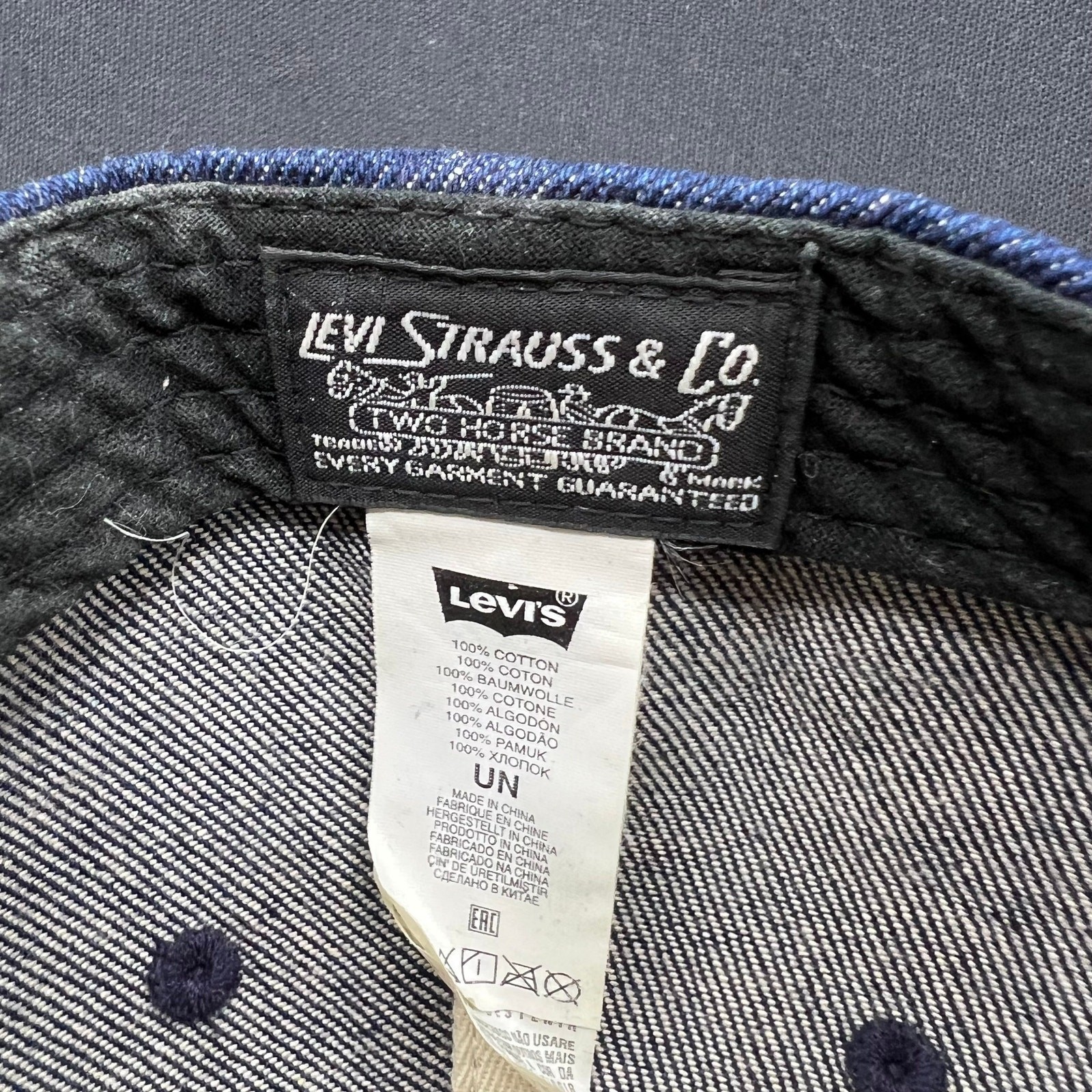 Retro Levi’s Strauss Split Denim Strapback Hat – … - image 8