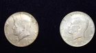 1966 Kennedy Half Dollar circulated 40% Silver 2 Coin Lot