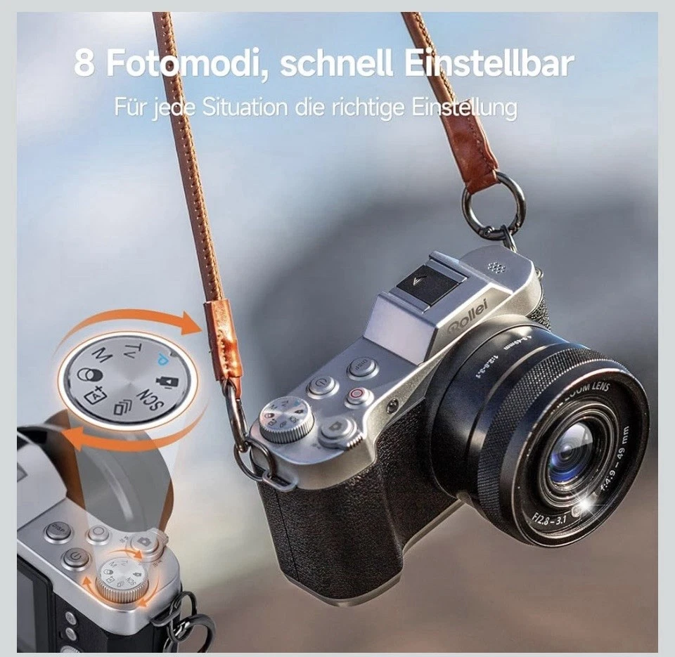 ROLLEI Powerflex 10x Retro Digitalkamera Schwarz/Silber, neuwertig  - Bild 3 von 3