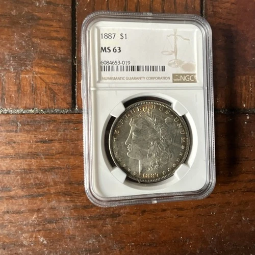 Morgan Dollar 1887 NGC MS63 Silver $1 Philadelphia Uncirculated KM#110
