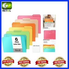 Heavy Duty 1/3 Cut Tab File Folders in Assorted Pastels - 150 Sheets Capacity