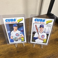 Topps Heritage Cade Horton Matt Shaw Cubs 2 Card Lot MLB Baseball Card #396 #299