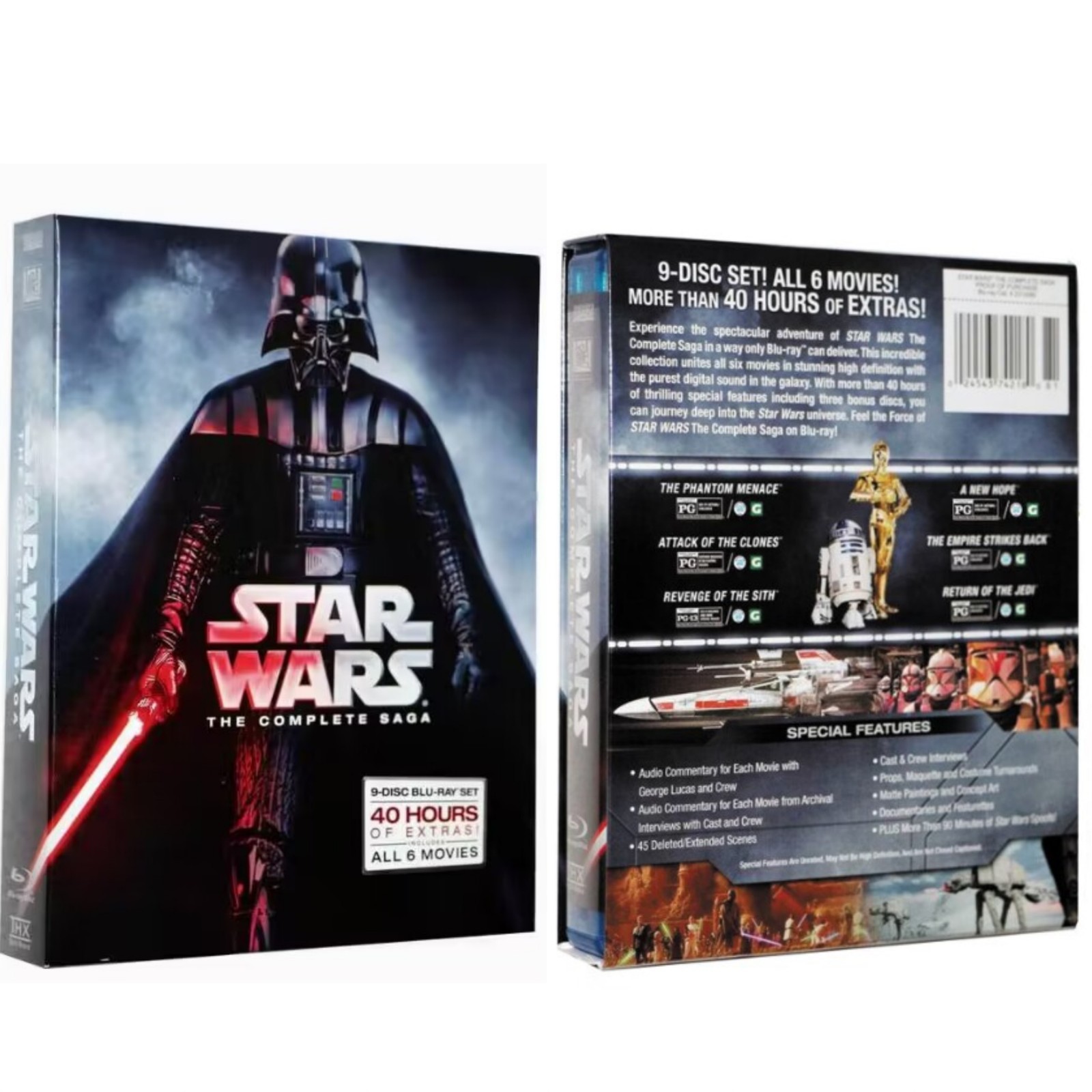 Star Wars: The Complete Saga ( Episodes I-VI ) ( Blu-ray ) Sealed New