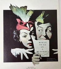 Blackout Couple Willie Gillis Norman Rockwell Vtg 1990 Double Sided Book Print