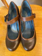 Candies Shoes Jessa Pumps Women's 10M Brown Chunky Mary Jane Heels School Girl