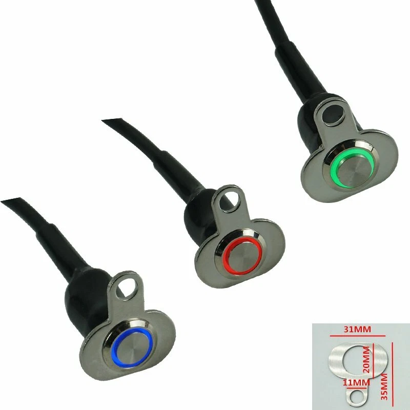 12V Motorcycle Handlebar Switch Waterproof Headlight  Latching Button  Switch - Image 2 of 4