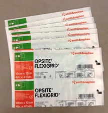 Smith & Nephew Opsite Flexigrid Transparent 7 Dressings 4" x 4-3/4", exp. 2020