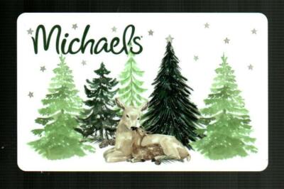 MICHAELS Deer Doe and Fawn, Winter Evergreens ( 2020 ) Gift Card ( $0 )