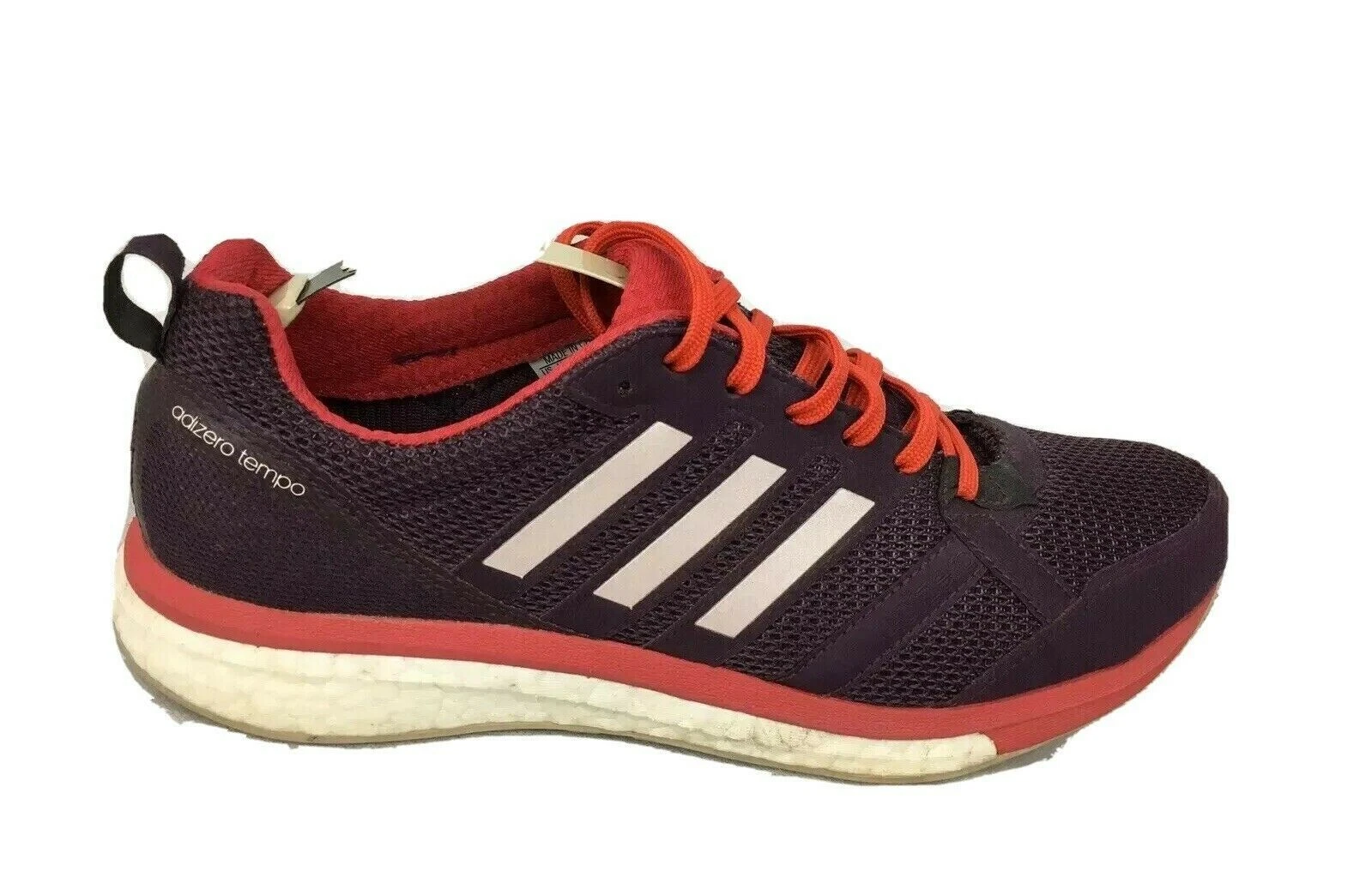 ADIDAS Scarpe da corsa Adizero da donna Tempo 9 Boost taglia 9 USA viola rosso