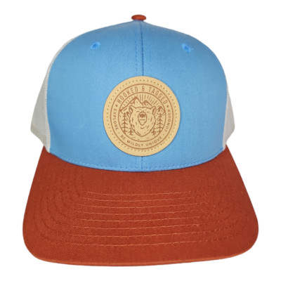 Hooked & Tagged Blue Wildly Unique Explore and Conquer Snapback Hat, One Size