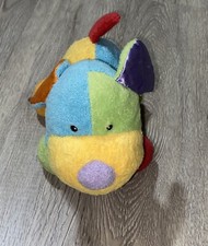 Koala Baby Puppy Multi Colored Rattle crinkle ears Stuffed Toy tail 8" Plush