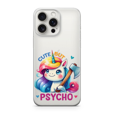 Handyhülle Einhorn cute but psycho 241 Schutz Bumper iphone 6 PLUS