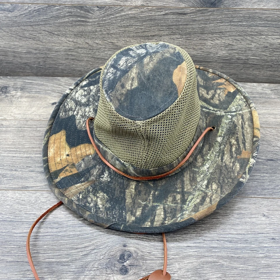 Paramount Outdoors Camouflage Mesh Boonie Hat Mossy Oak Men's Size M Army Green - Image 3 of 4