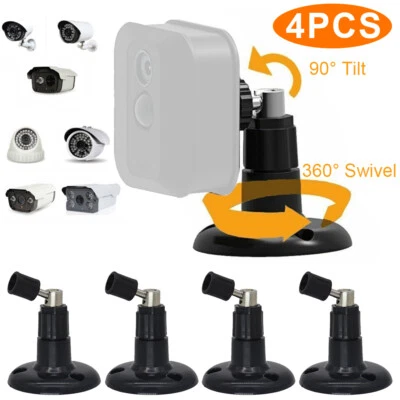 4Pcs Wall Mount Bracket for Blink XT2 In/Outdoor Camera 360° Adjustable Holder