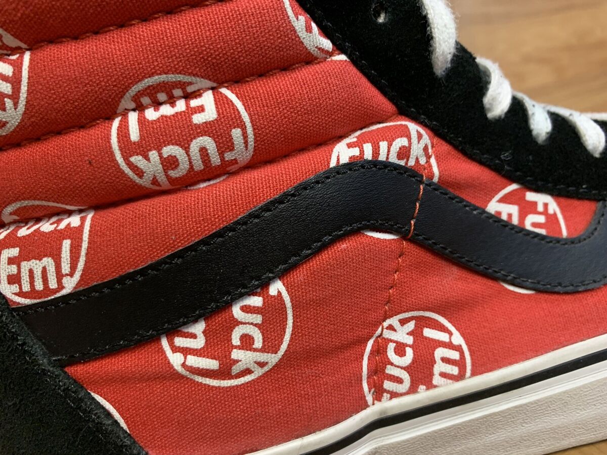 RARE🔥 VANS x Supreme SK8-Hi F*ck Em FE Red Reissue Sz 10.5