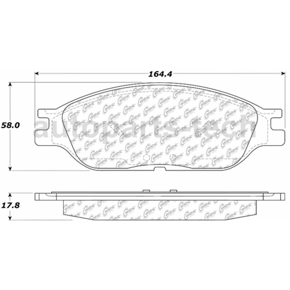 3X Centric Parts Disc Brake Pad Set Disc Brake Rotor Front For Ford Windstar - Imagem 2 de 4