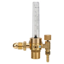 Brass Argon Pressure Reducer Gas Flowmeter G5/8in Male Thread CGA580 Connector